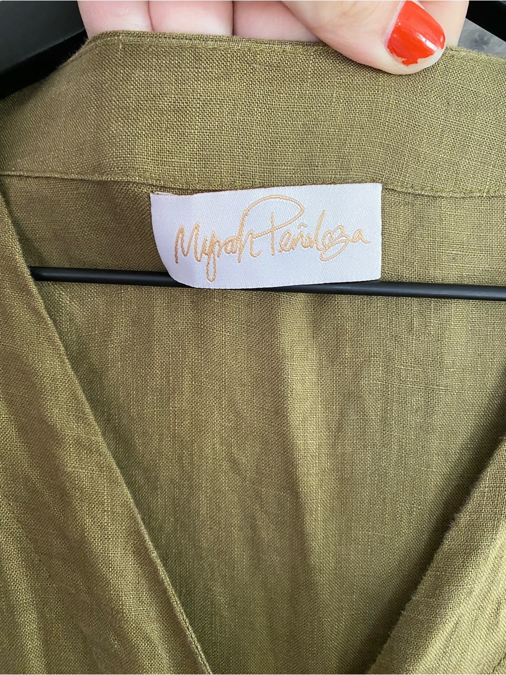 Myrah Penaloza Temple Wrap Playsuit Linen - Picture 3 of 9